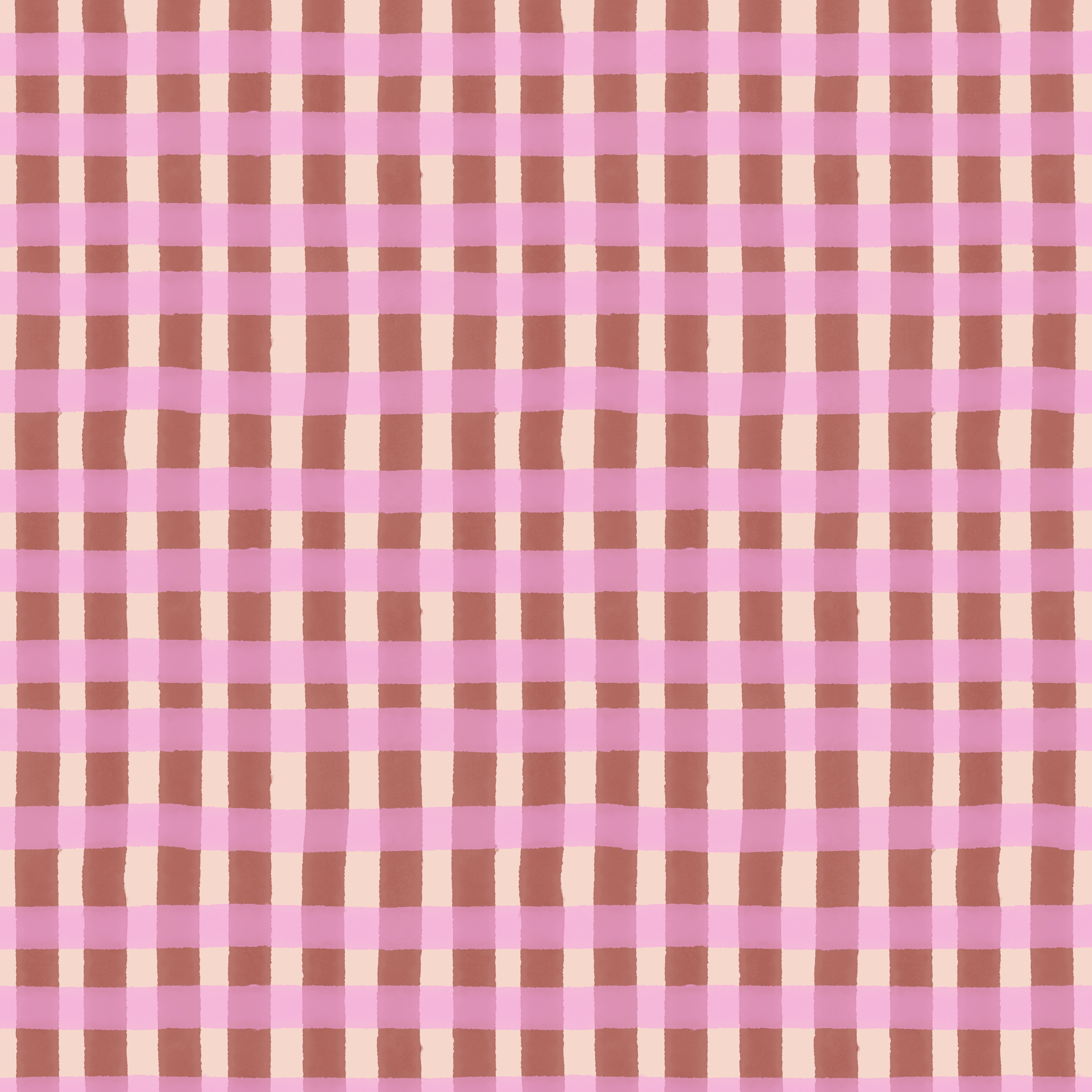 Painterly Gingham Wallpaper