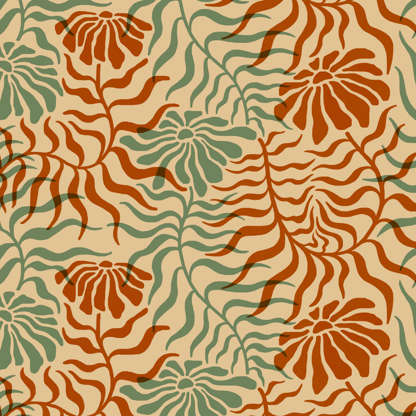 Psychedelic Daisy Fabric