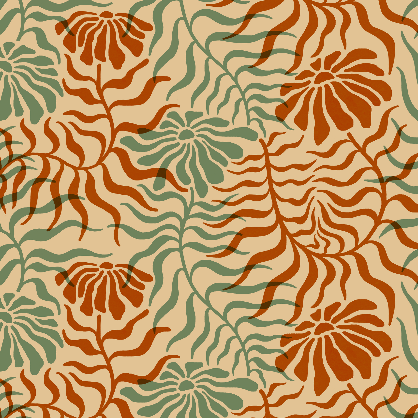 Psychedelic Daisy Fabric