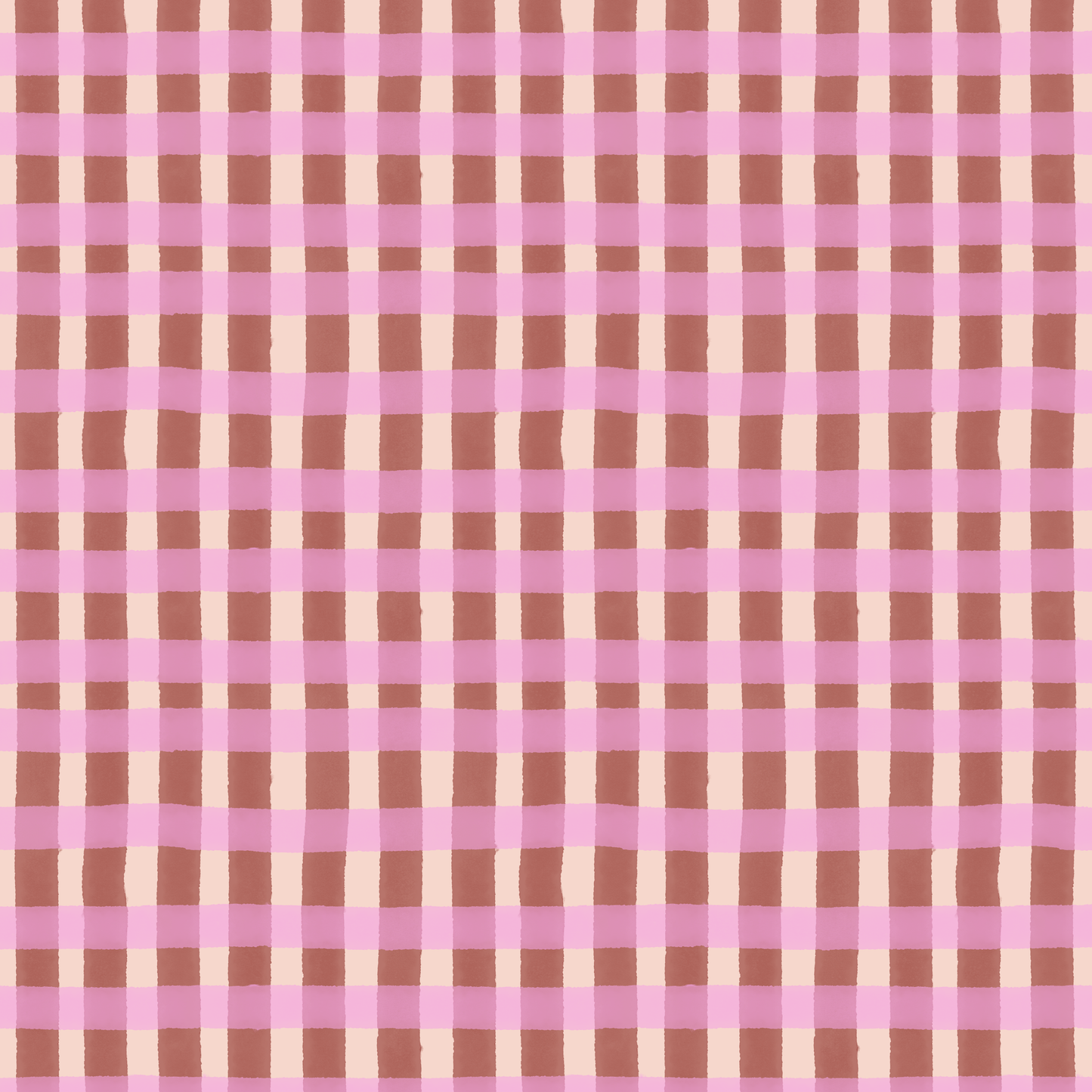 Painterly Gingham Wallpaper